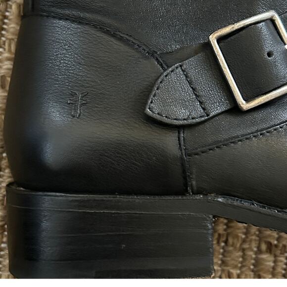 Frye Veronica Short Engineer Boots – Black Leather, Women’s 7.5B - Picture 7 of 7